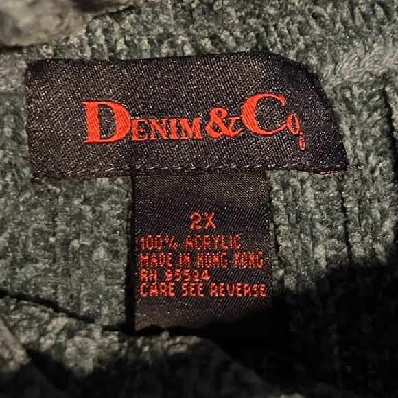NET Denim&Co Blue Turtleneck Sweater size 2x - Picture 3 of 5
